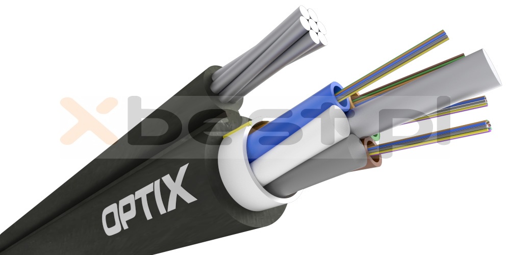 OPTIX cable S-XOTKts 48x9/125 4T12F ITU-T G.652D 5.7kN (SPAN 100m)