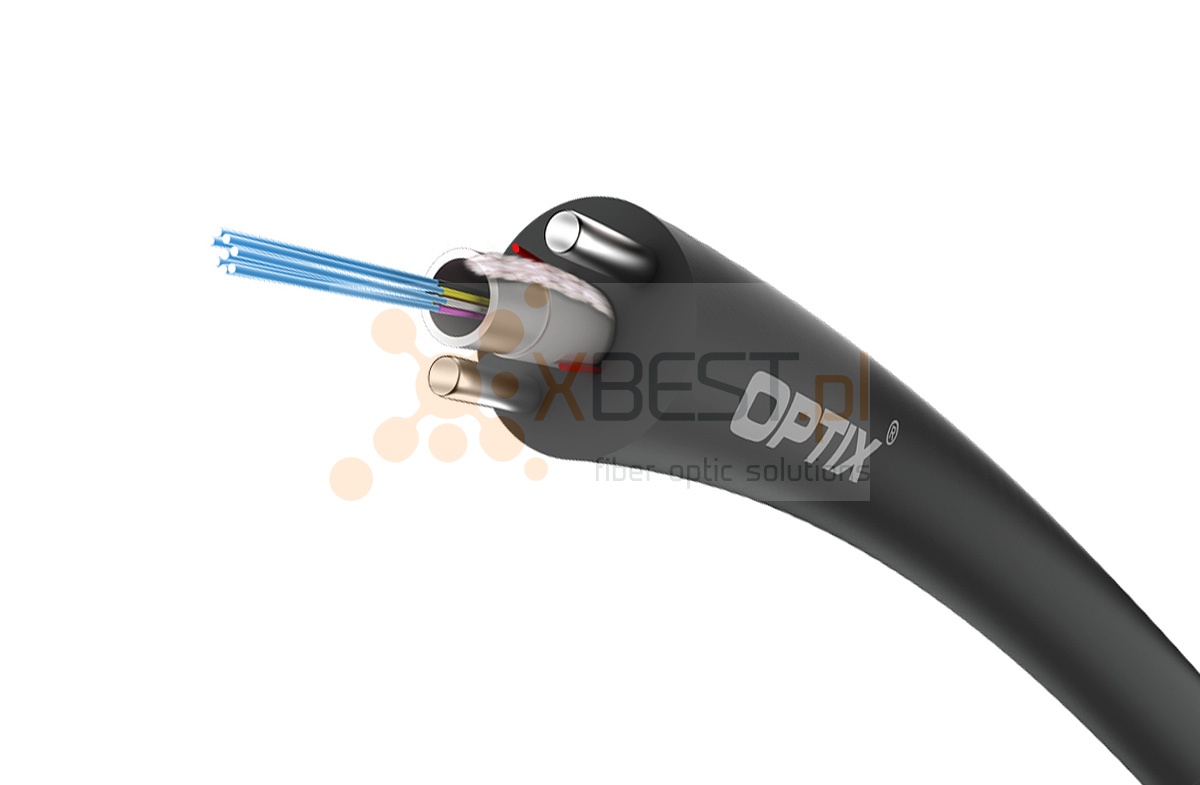 OPTIX cable Steel Z-XOTKtc 8x9/125 ITU-T G.652D 1.2kN (SPAN 60m)