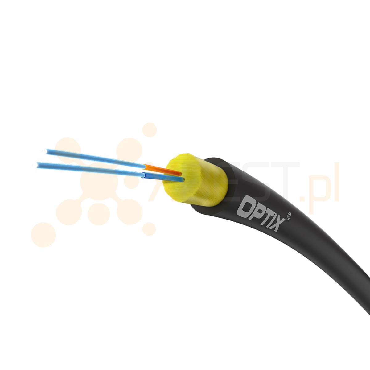 OPTIX cable AirFlow S-QOTKSdD CC101 2x9/125 ITU-T G.657A2 0.8kN (SPAN 80m) - 2000m DRUM