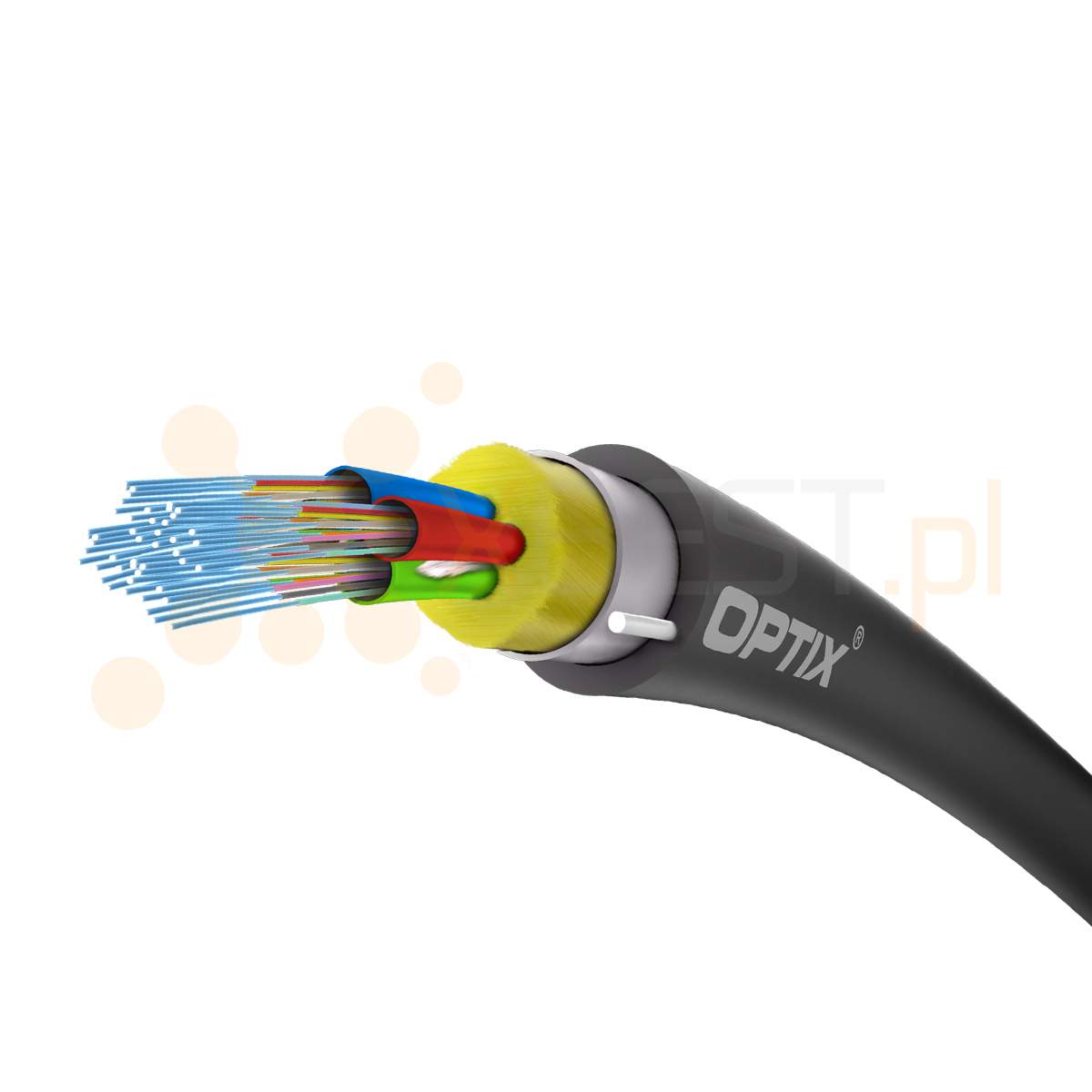 OPTIX cable Duct FSM Z-XOTKMdDb 96x9/125 8M12F ITU-T G.652D 1.8 kN