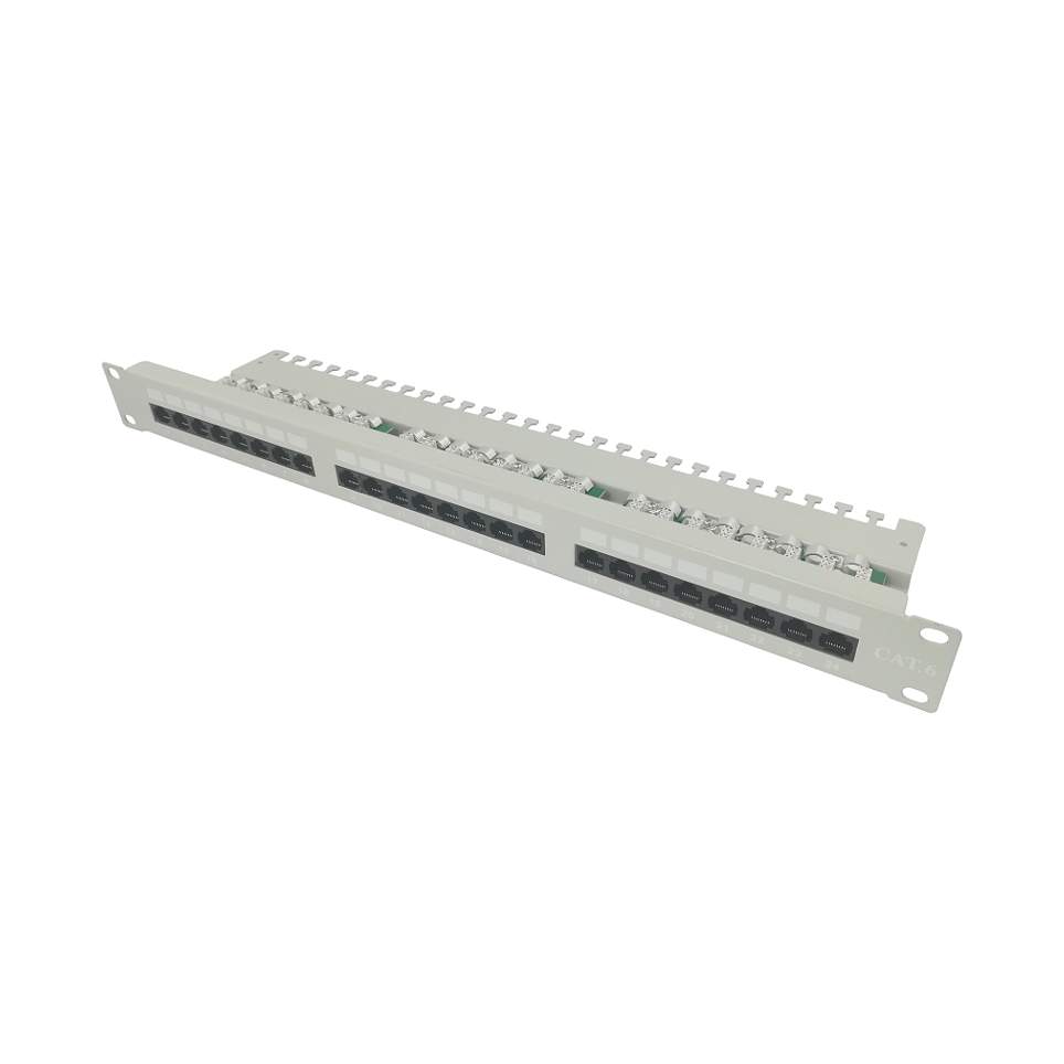Patch Panel 19" Cat.6 1U 24x RJ45