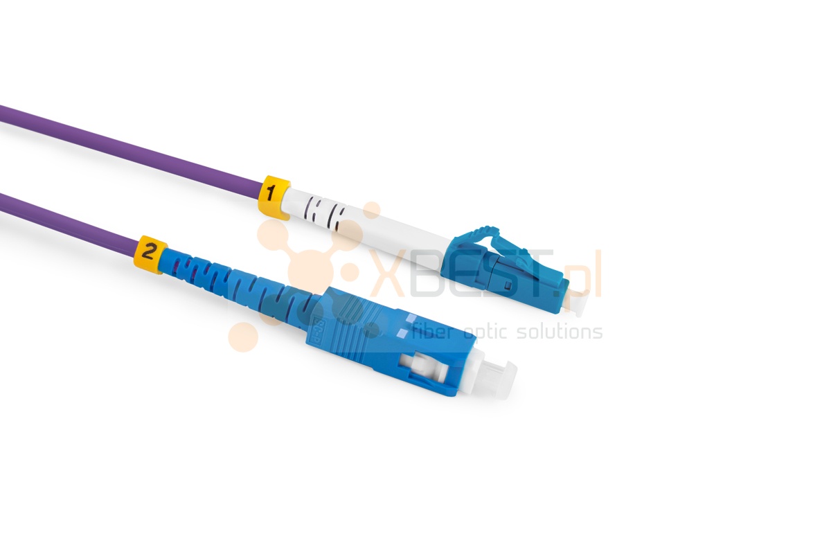 Patchcord ConnLink SILVER LC/UPC-SC/UPC G.657B3 SIMPLEX 2M 2.0mm VIOLET LSZH