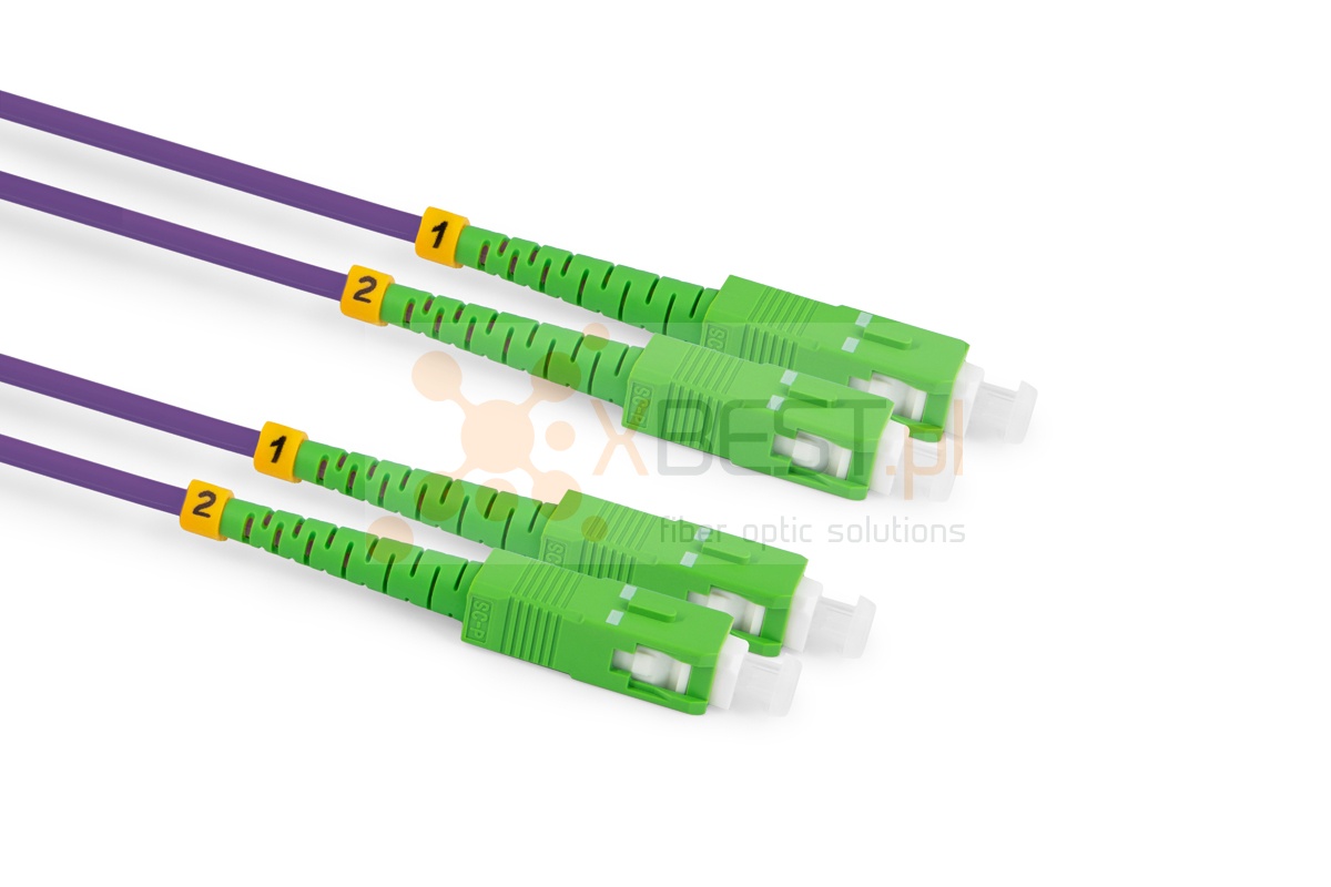 Patchcord ConnLink SILVER SC/APC-SC/APC G.657B3 DUPLEX 0.5M 3.0mm VIOLET LSZH