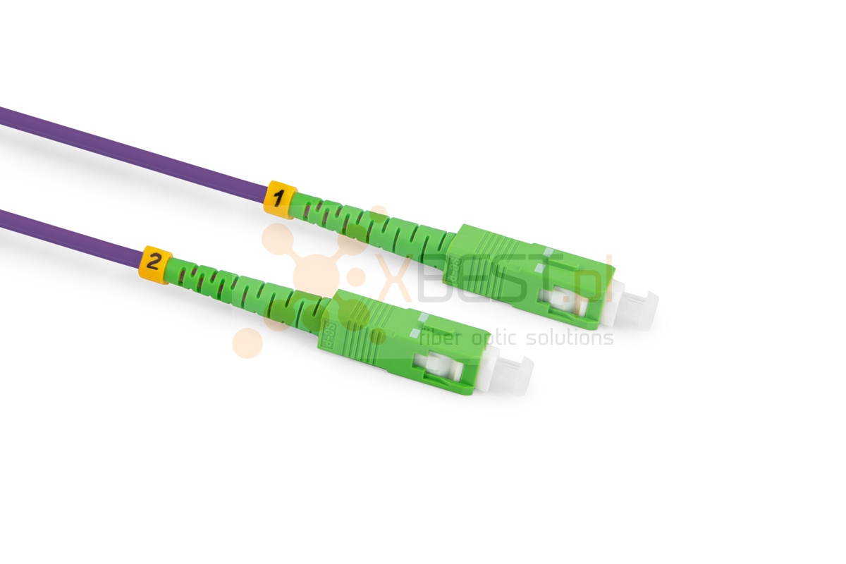 Patchcord ConnLink GOLD SC/APC-SC/APC G.657B3 SIMPLEX 25M 3.0mm VIOLET LSZH