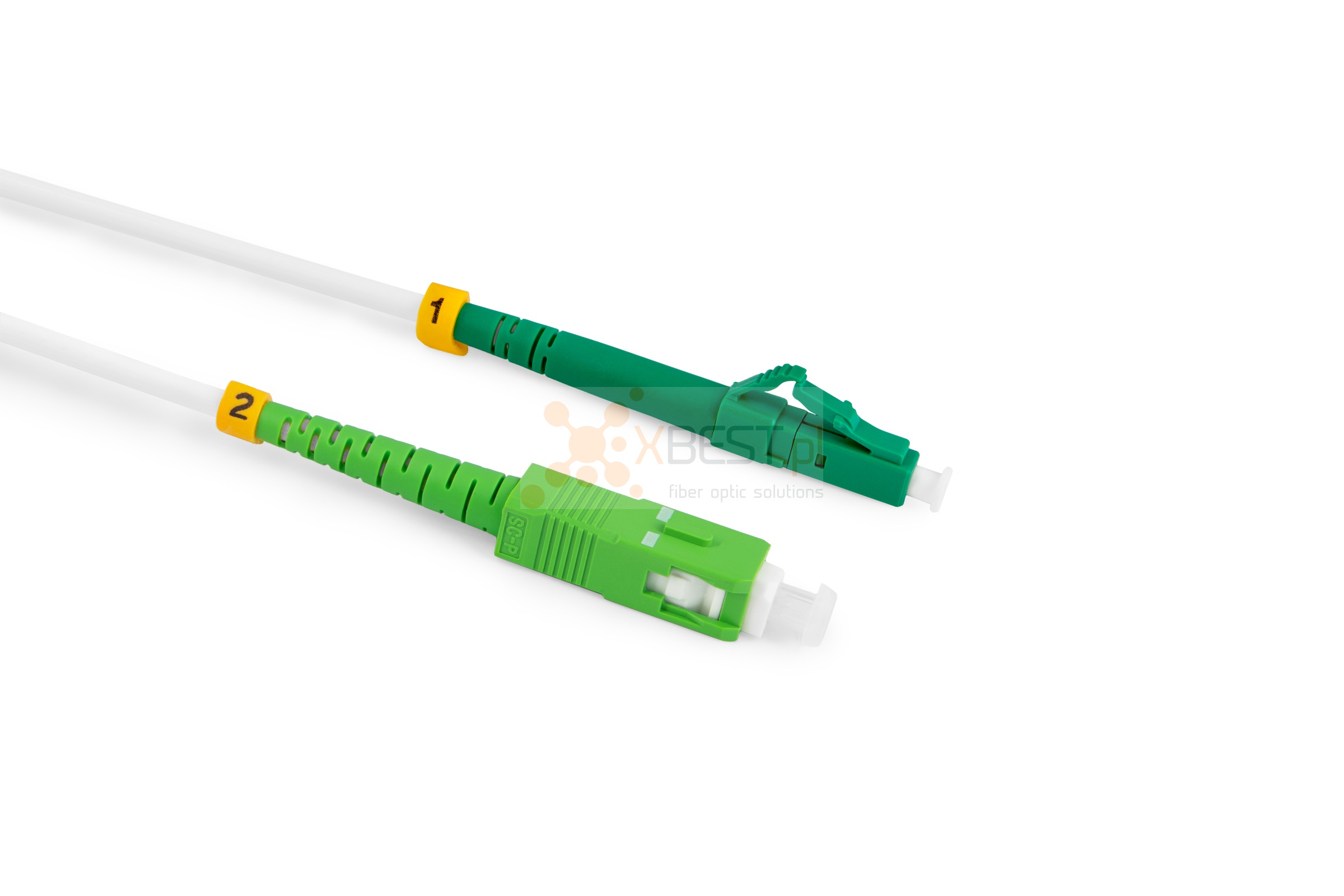 Patchcord ConnLink GOLD LC/APC-SC/APC G.657B3 SIMPLEX 2M 3.0mm WHITE LSZH