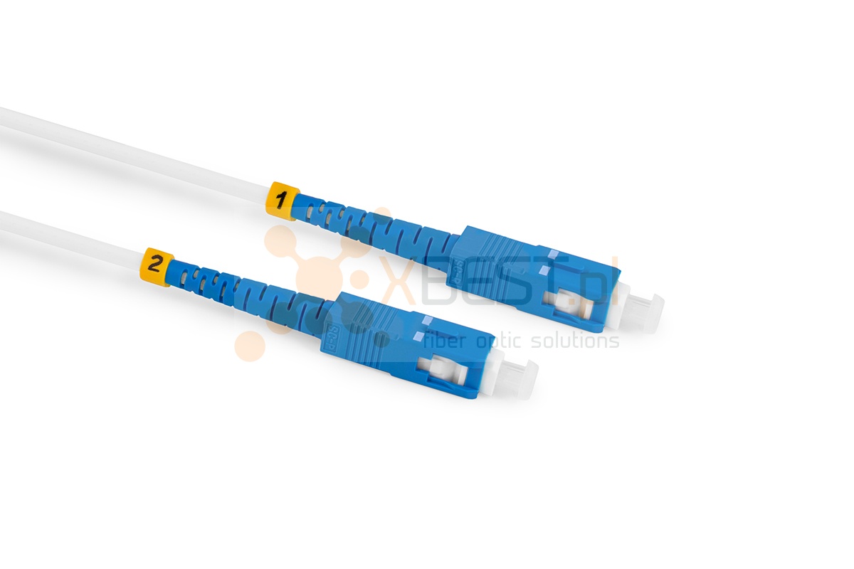 Patchcord ConnLink GOLD SC/UPC-SC/UPC G.657B3 SIMPLEX 2M 3.0mm WHITE LSZH