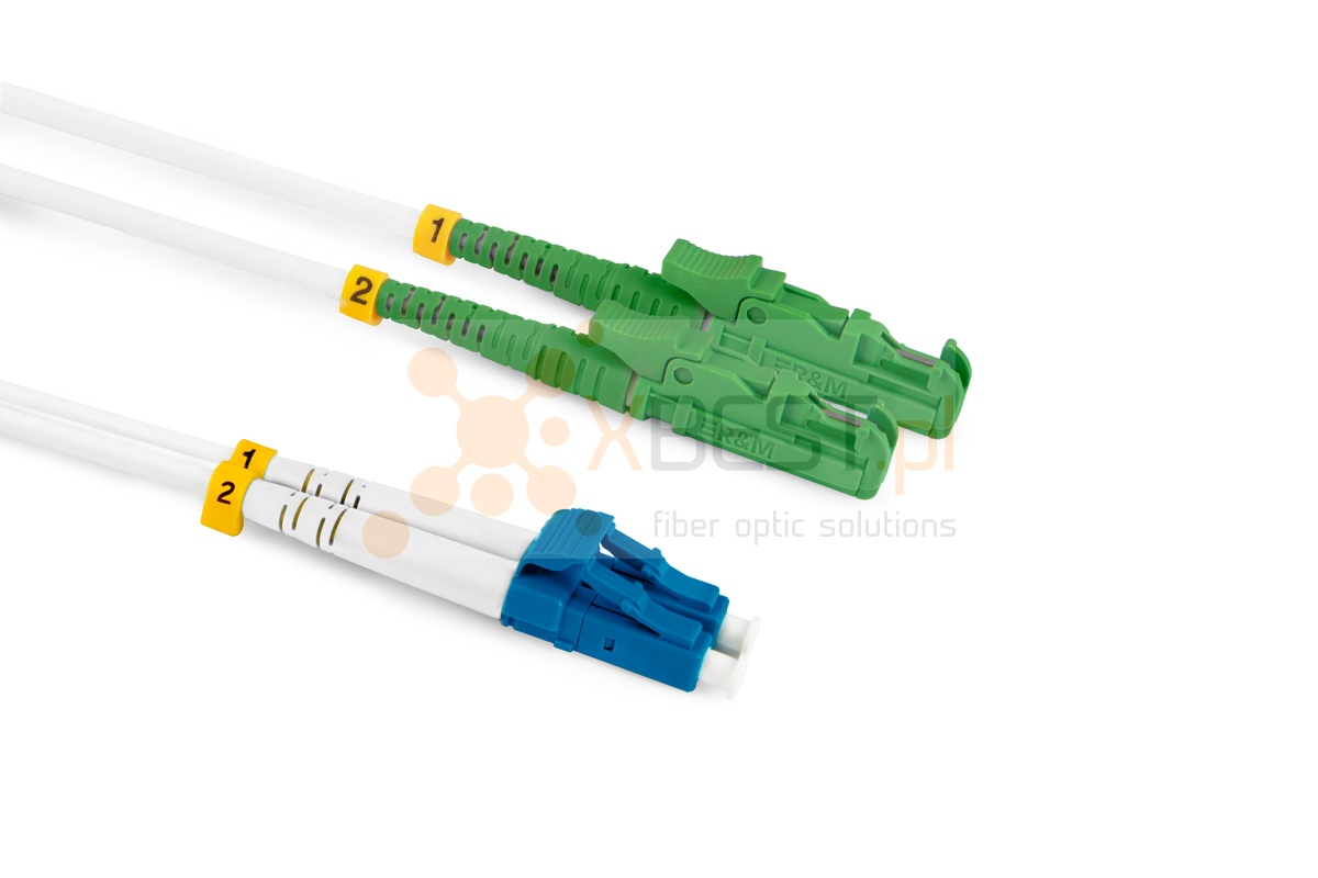 Patchcord ConnLink GOLD LSH/APC-LC/UPC G.657A2 DUPLEX 1M 3.0mm WHITE LSZH