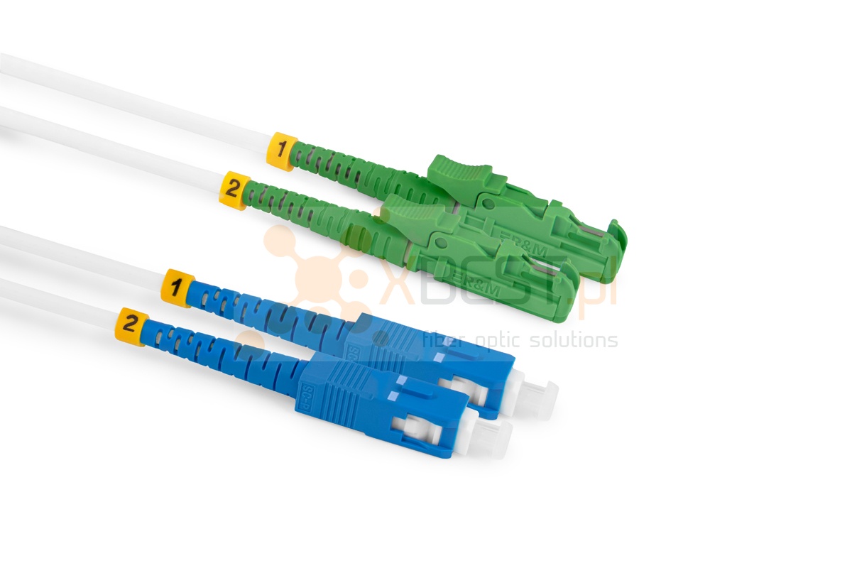 Patchcord ConnLink GOLD LSH/APC-SC/UPC G.657A2 DUPLEX 10M 3.0mm WHITE LSZH