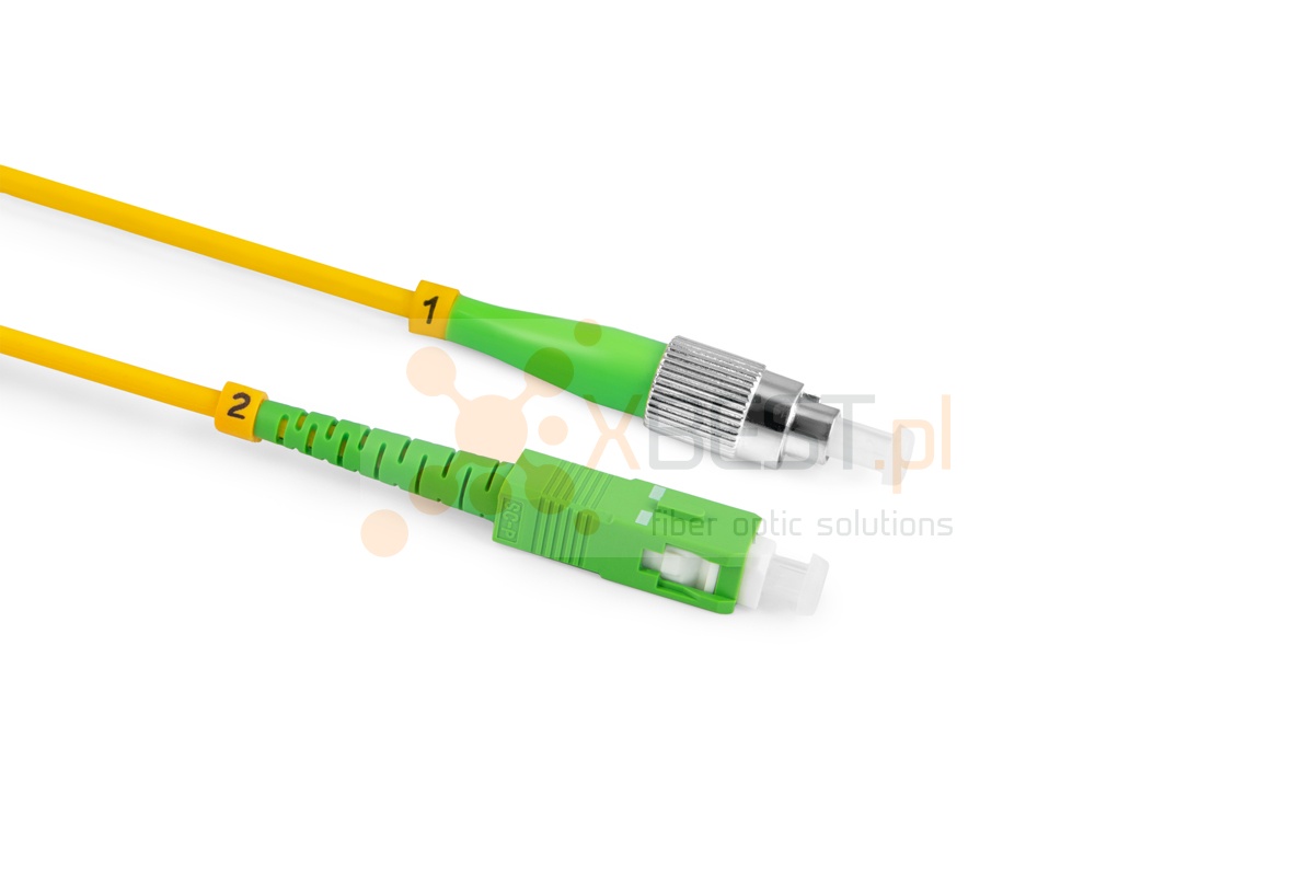 Patchcord ConnLink GOLD FC/APC-SC/APC G.652D SIMPLEX 5M 3.0mm YELLOW LSZH