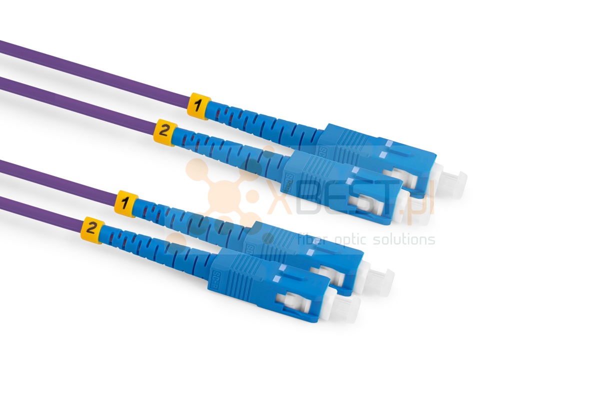 Patchcord ConnLink GOLD SC/UPC-SC/UPC G.657B3 DUPLEX 1M 2.0mm VIOLET LSZH