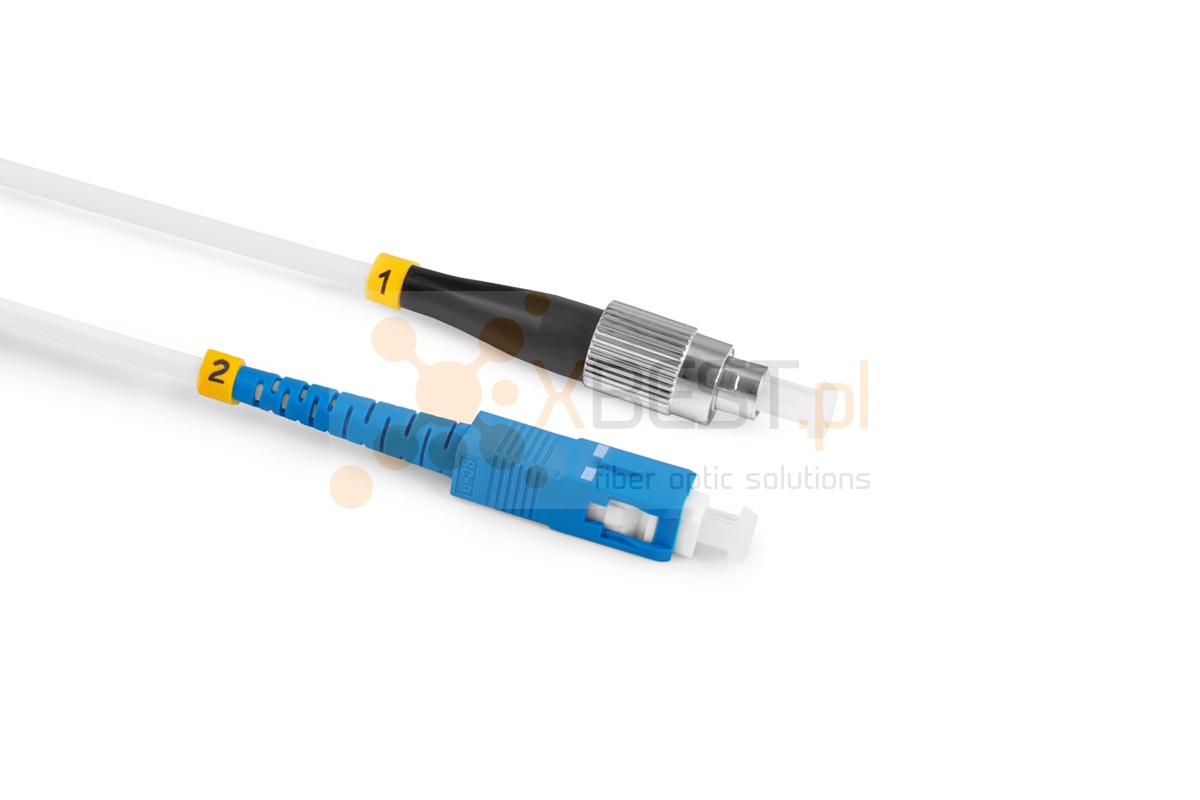 Patchcord ConnLink GOLD FC/UPC-SC/UPC G.657A2 SIMPLEX 1M 3.0mm WHITE LSZH