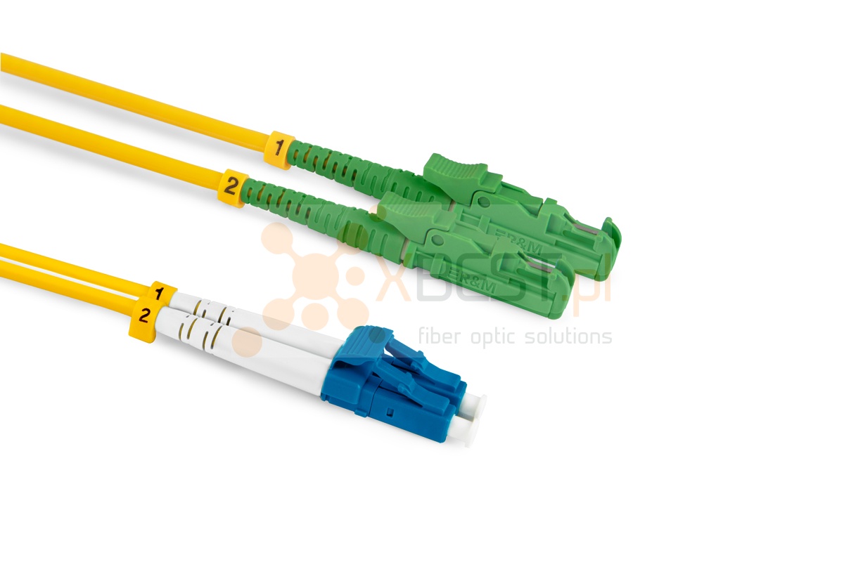 Patchcord ConnLink GOLD LSH/APC-LC/UPC G.652D DUPLEX 1M 3.0mm YELLOW LSZH