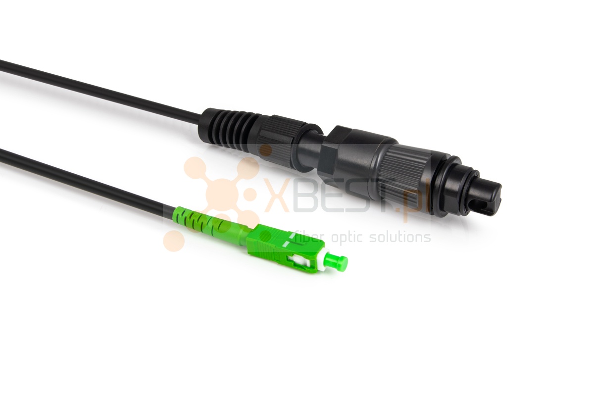 Patchcord ConnLink SILVER IP67(SC/APC)-SC/APC G.652D SIMPLEX 2.5M 5.0mm BLACK LSZH