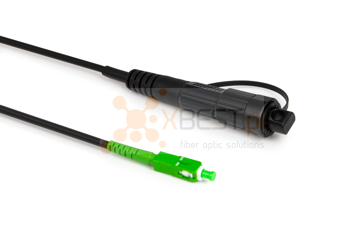 Patchcord ConnLink SILVER Huawei Mini SC/APC (IP67 HMSCA) - SC/APC G.652D SIMPLEX 2.5M 5.0mm BLACK LSZH