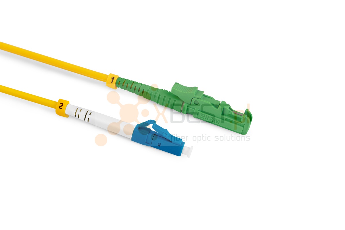 Patchcord ConnLink SILVER LSH/APC-LC/UPC G.652D SIMPLEX 1M 3.0mm YELLOW LSZH