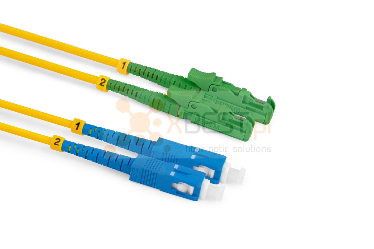 Patchcord ConnLink SILVER LSH/APC-SC/UPC G.652D DUPLEX 3M 3.0mm YELLOW LSZH