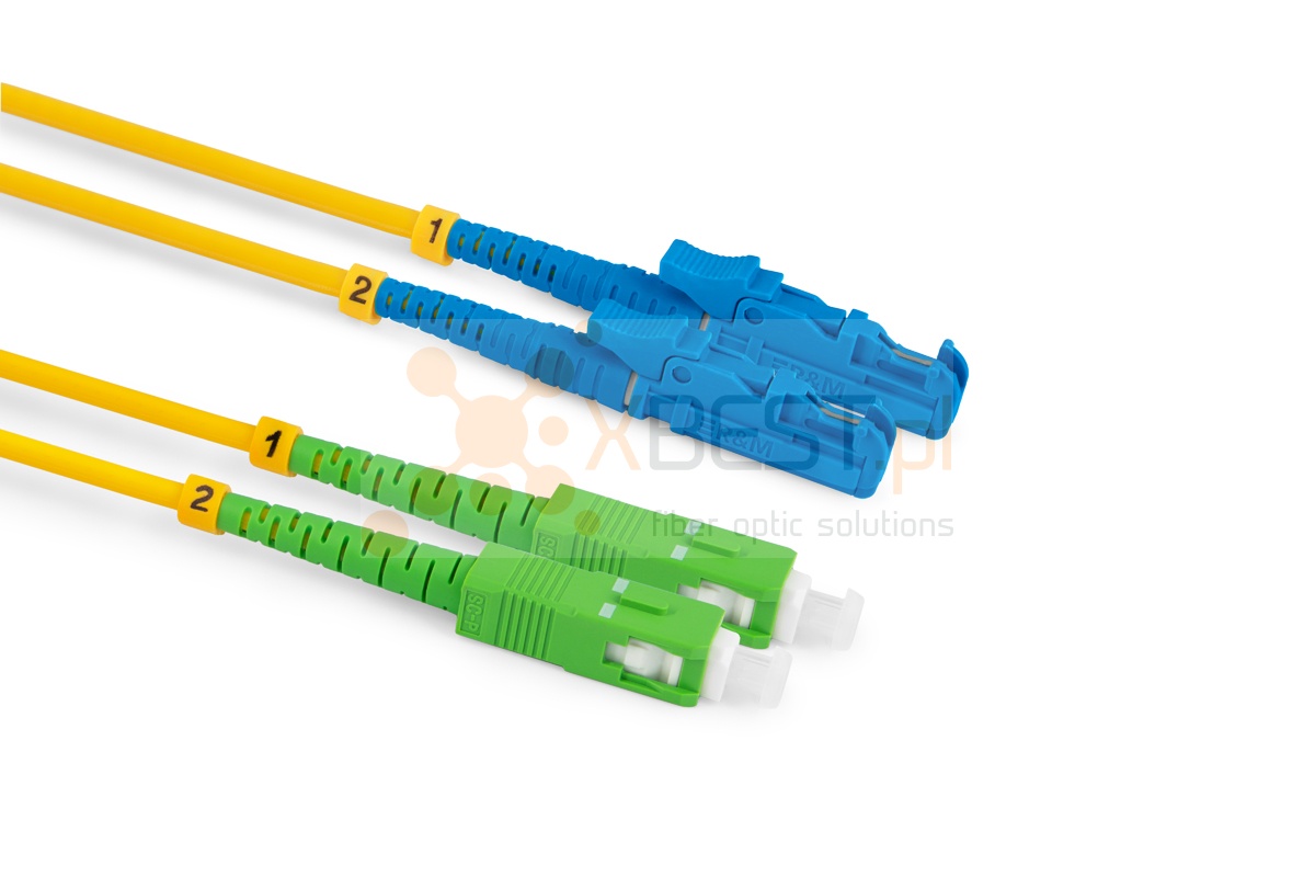 Patchcord ConnLink SILVER LSH/UPC-SC/APC G.652D DUPLEX 1M 3.0mm YELLOW LSZH