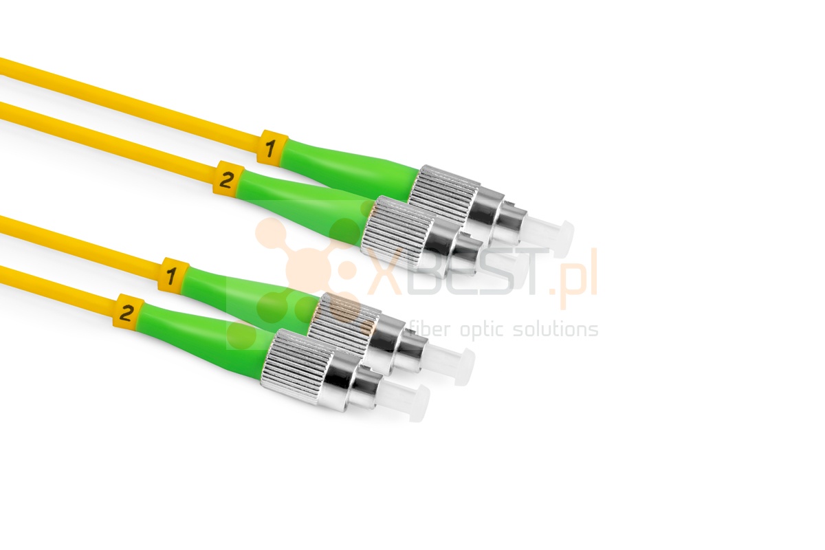 Patchcord ConnLink SILVER FC/APC-FC/APC G.652D DUPLEX 1M 3.0mm YELLOW LSZH