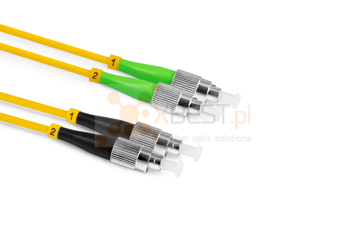 Patchcord ConnLink SILVER FC/APC-FC/UPC G.652D DUPLEX 1M 3.0mm YELLOW LSZH