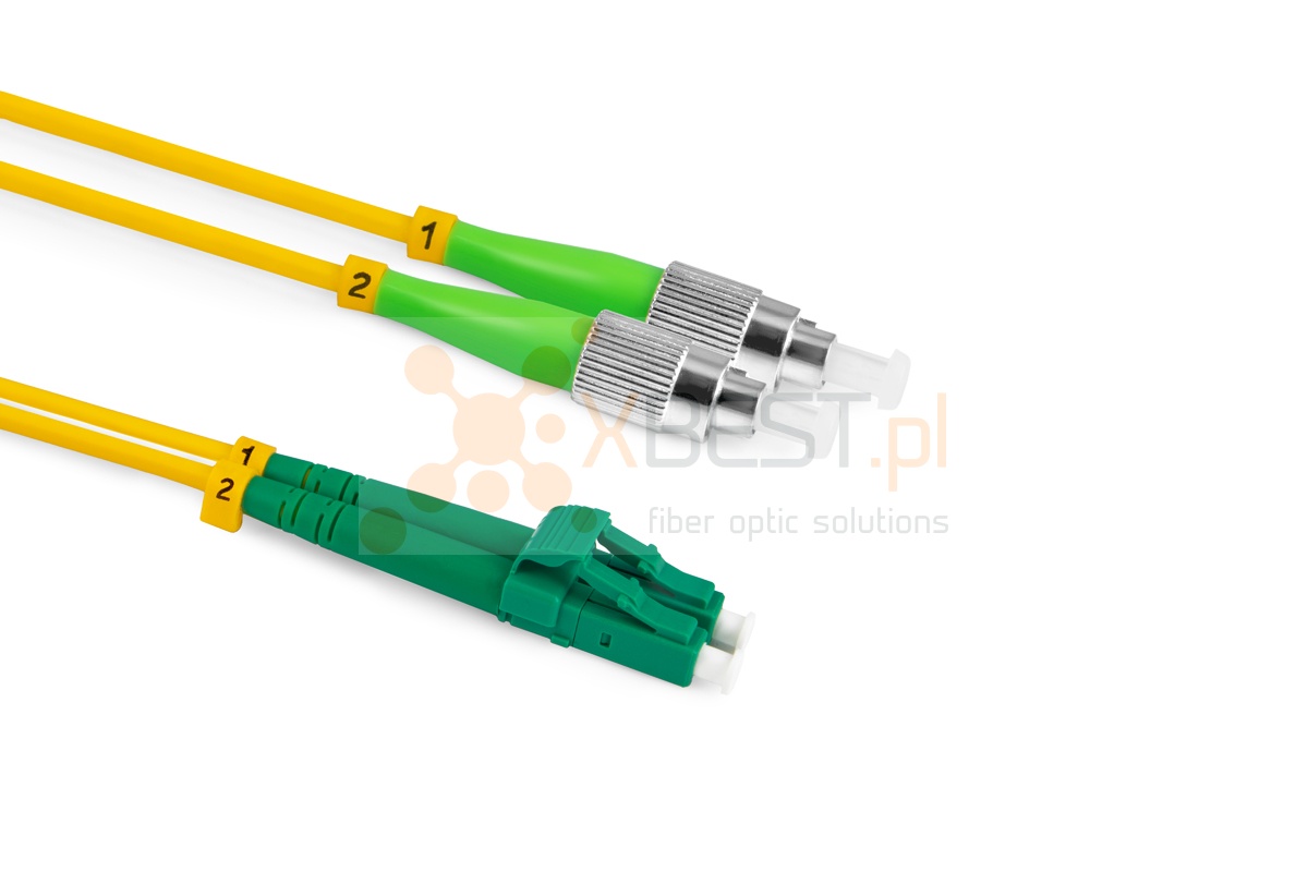 Patchcord ConnLink SILVER FC/APC-LC/APC G.652D DUPLEX 2M 3.0mm YELLOW LSZH