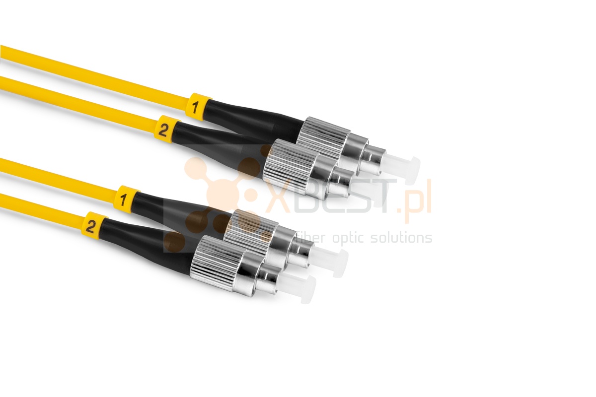 Patchcord ConnLink SILVER FC/UPC-FC/UPC G.652D DUPLEX 0.5M 3.0mm YELLOW LSZH
