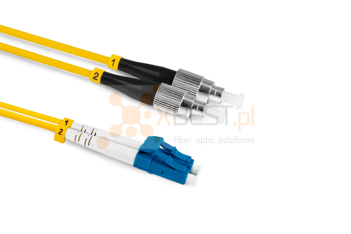 Patchcord ConnLink SILVER FC/UPC-LC/UPC G.652D DUPLEX 1M 3.0mm YELLOW LSZH