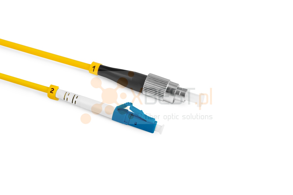 Patchcord ConnLink SILVER FC/UPC-LC/UPC G.652D SIMPLEX 10M 3.0mm YELLOW LSZH