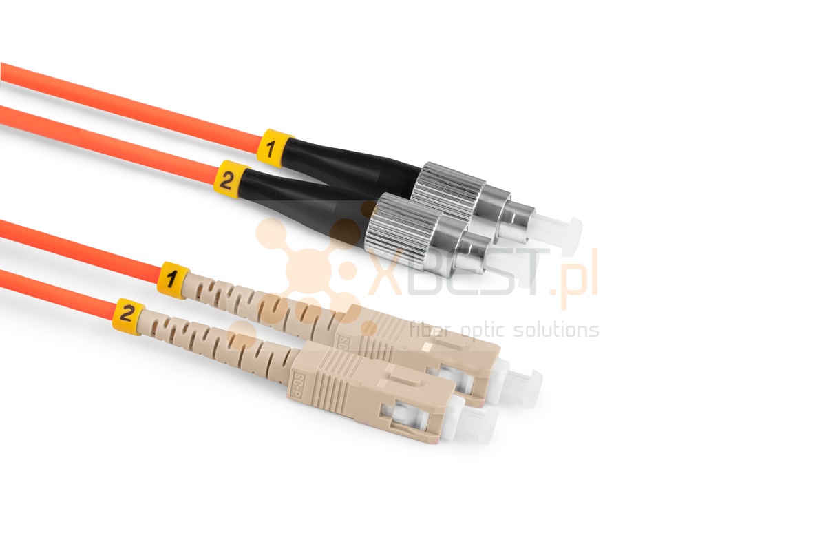 Patchcord OPTO FC/UPC-SC/UPC, MM 50/125 (OM2), DUPLEX, 1M