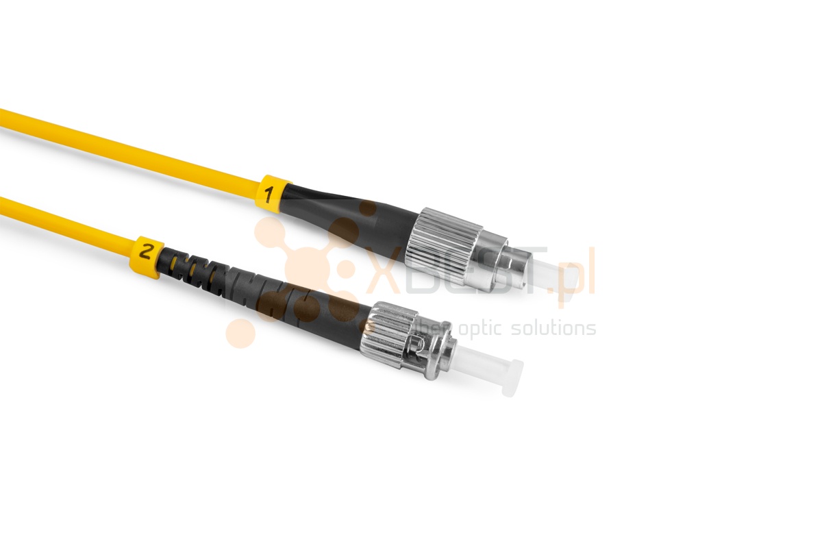 Patchcord ConnLink SILVER FC/UPC-ST/UPC G.652D SIMPLEX 1M 3.0mm YELLOW LSZH