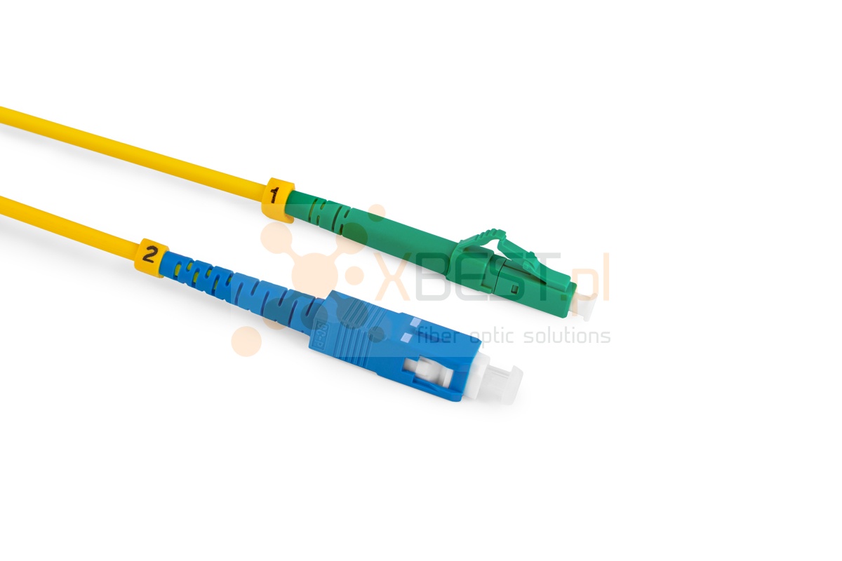 Patchcord ConnLink SILVER LC/APC-SC/UPC G.652D SIMPLEX 2M 2.0mm YELLOW LSZH