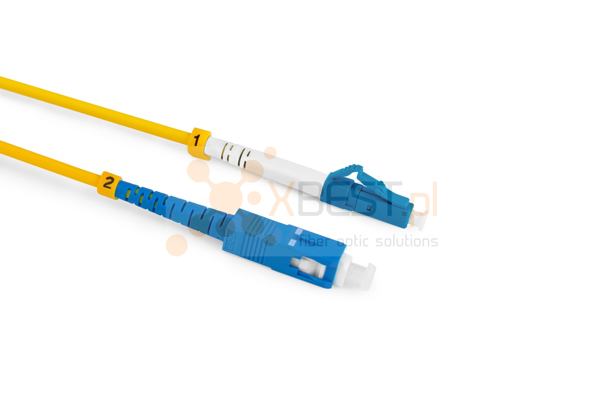 Patchcord ConnLink SILVER LC/UPC-SC/UPC G.652D SIMPLEX 0.25M 3.0mm YELLOW LSZH