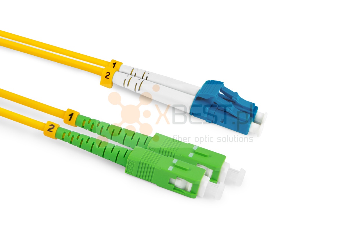 Patchcord ConnLink SILVER LC/UPC-SC/APC G.652D DUPLEX 4M 3.0mm YELLOW LSZH
