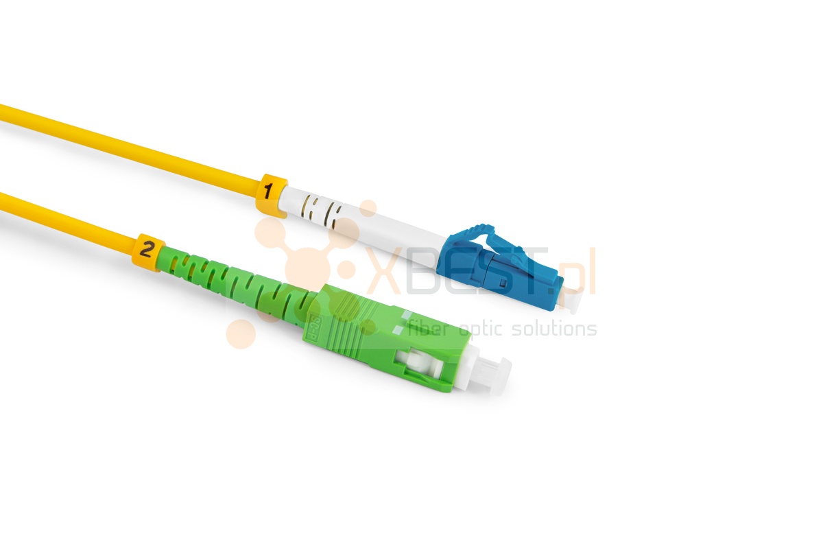 Patchcord ConnLink SILVER LC/UPC-SC/APC G.652D SIMPLEX 0.25M 3.0mm YELLOW LSZH