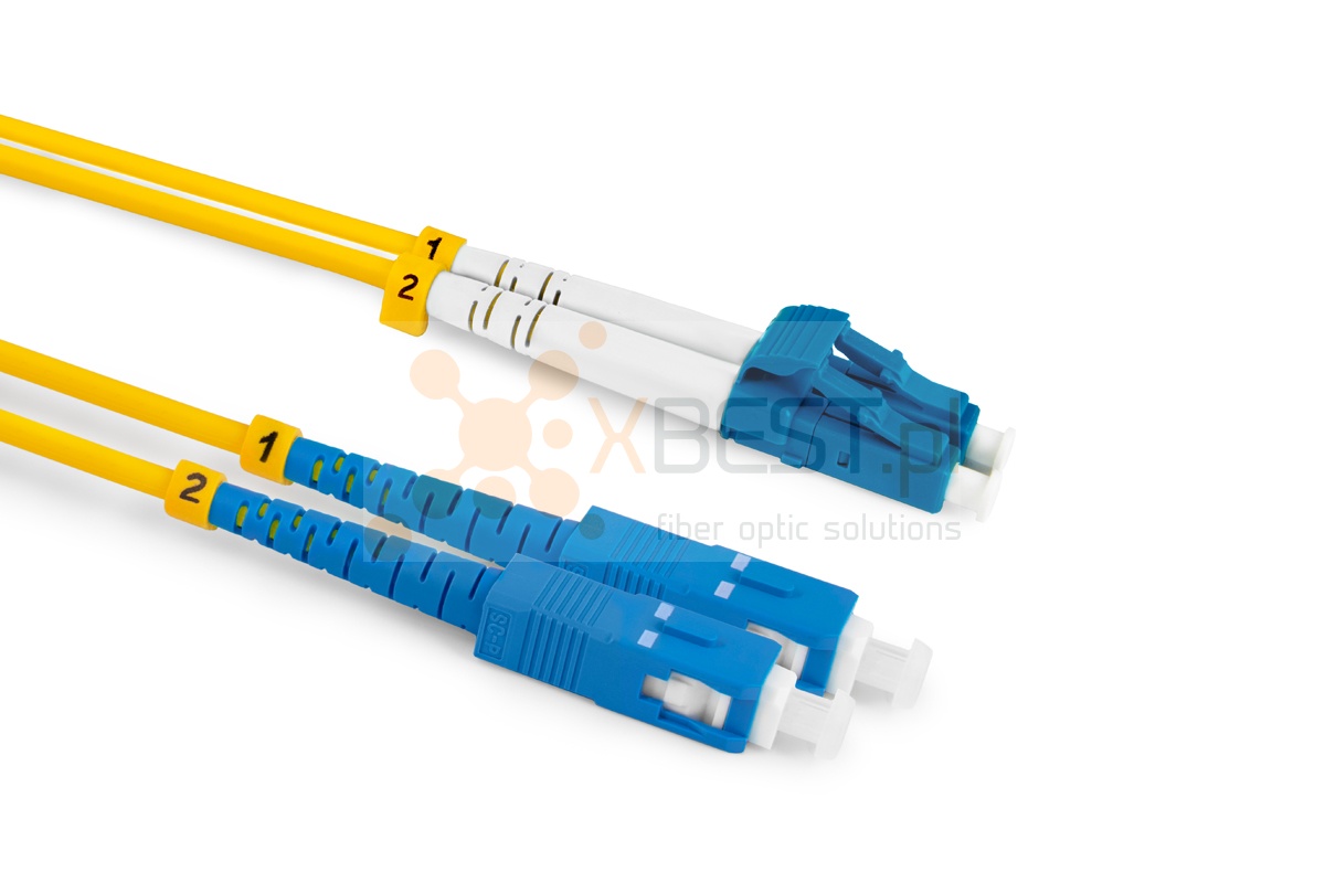 Patchcord ConnLink SILVER LC/UPC-SC/UPC G.652D DUPLEX 1M 3.0mm YELLOW LSZH