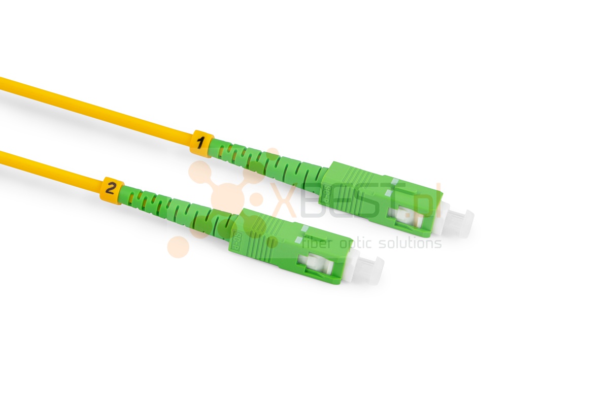 Patchcord ConnLink SILVER SC/APC-SC/APC G.652D SIMPLEX 1M 3.0mm YELLOW LSZH