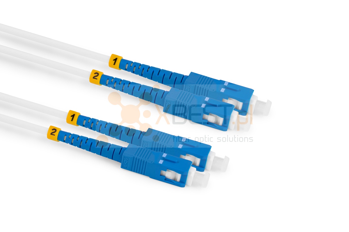 Patchcord ConnLink SILVER SC/UPC-SC/UPC G.657A2 DUPLEX 30M 3.0mm WHITE LSZH