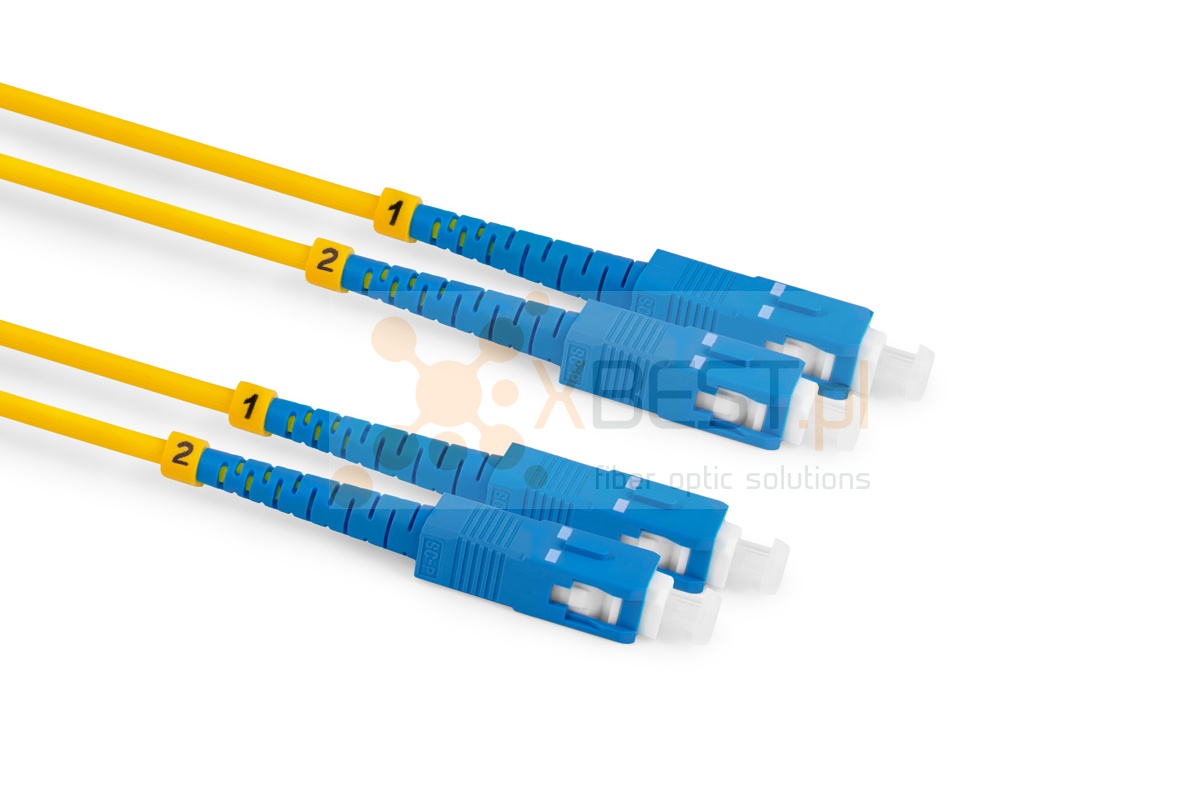 Patchcord ConnLink SILVER SC/UPC-SC/UPC G.652D DUPLEX 1M 3.0mm YELLOW LSZH