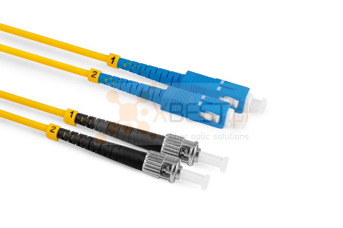 Patchcord ConnLink SILVER SC/UPC-ST/UPC G.652D DUPLEX 2M 3.0mm YELLOW LSZH
