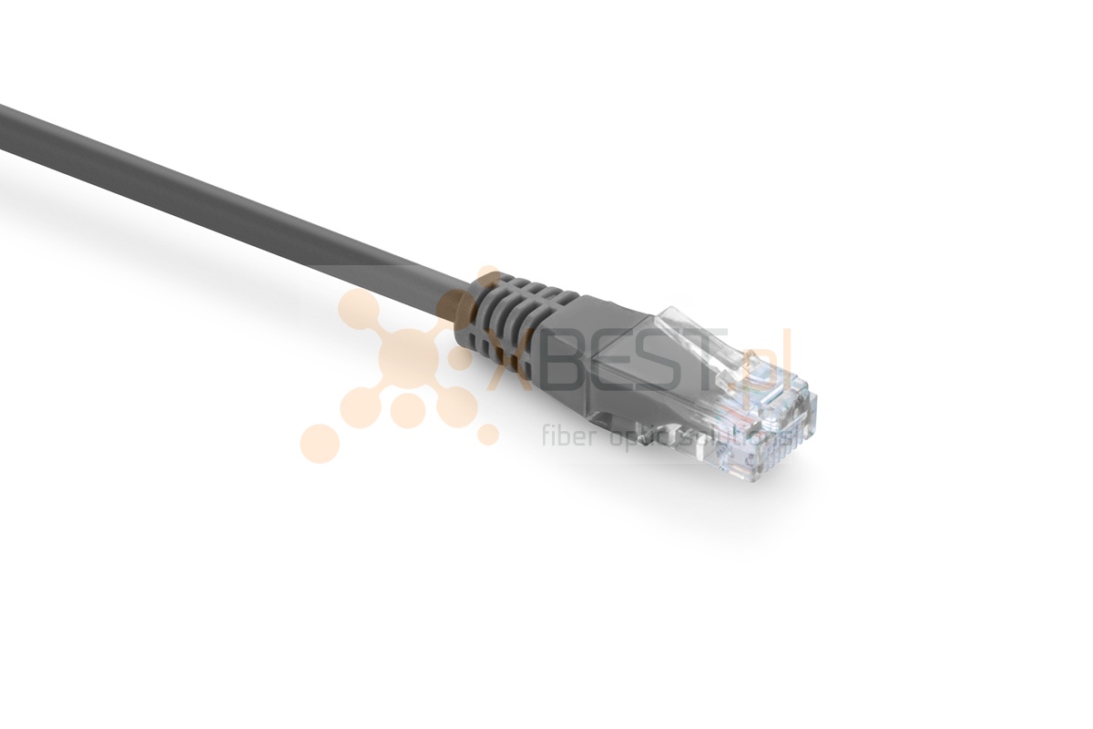 Patchcord U/UTP Cat 5e, 1.5 m, Ciemnoszary (Dark Grey)
