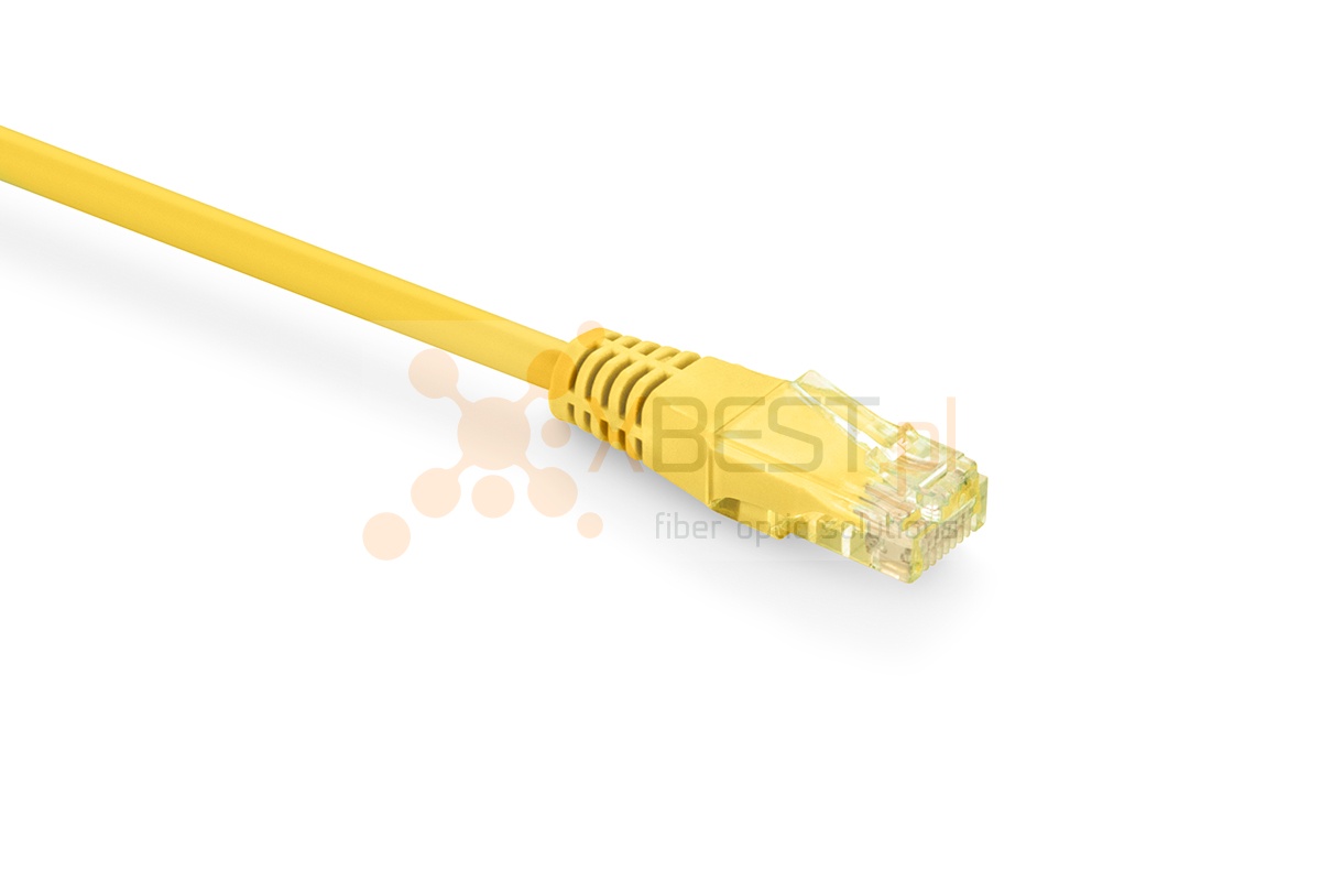Patchcord U/UTP Cat 6, 5m, żółty