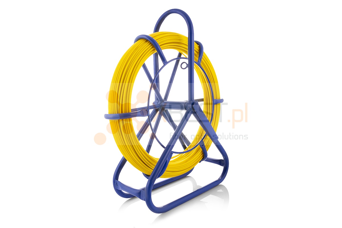 Fibre optic cable duct rodder 50m, 3.8mm (fibreglass + stand)