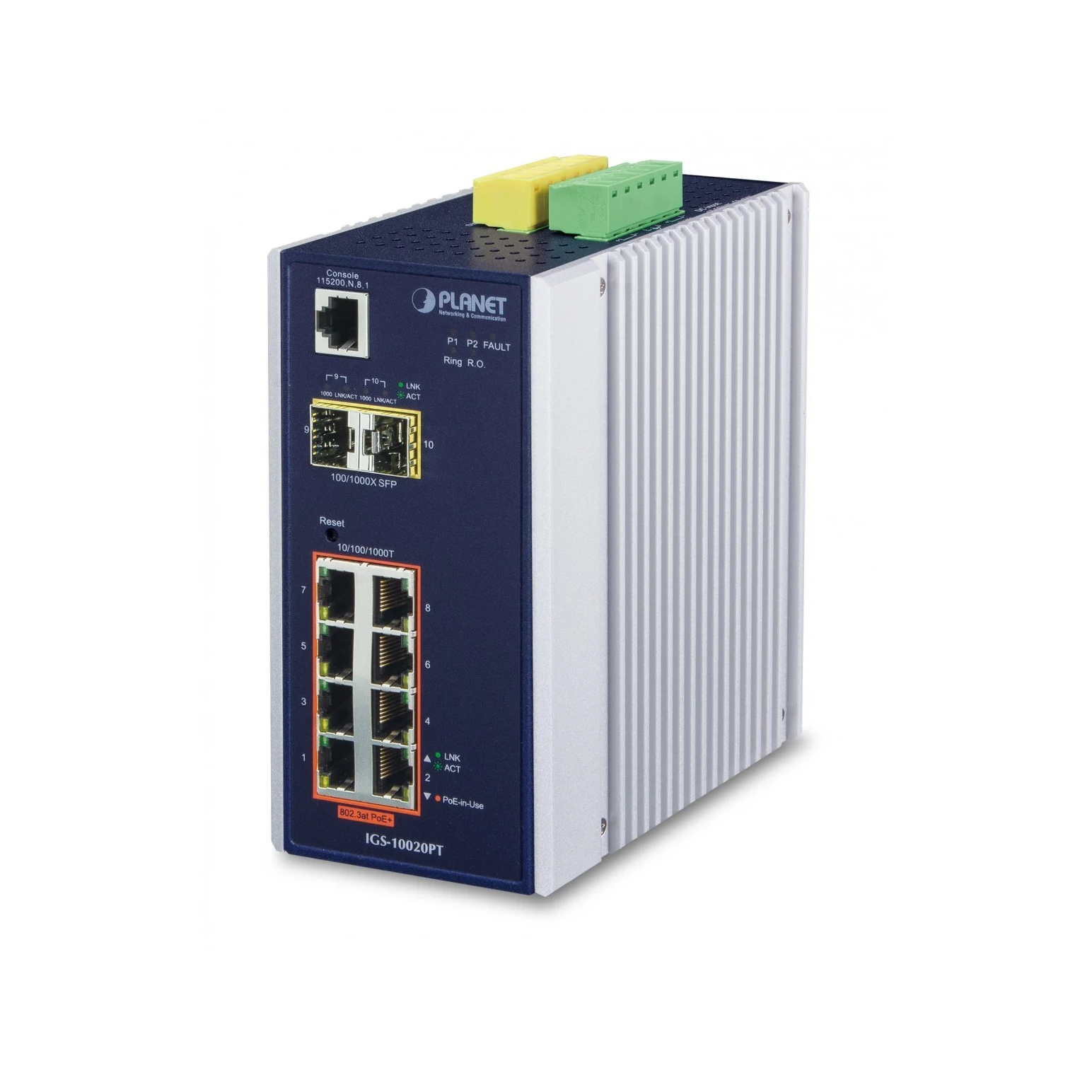 Planet IGS-10020PT 8x10/100/1000 + 2xSFP POE IND
