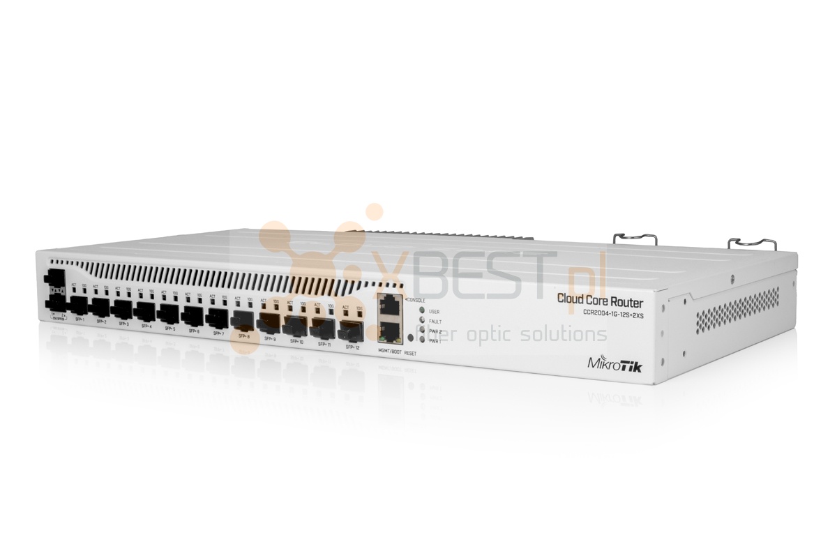 MikroTik CCR2004-1G-12S-2XS Cloud Core Router 1U, 1xGE, 12xSFP+, 2xSFP28 ports
