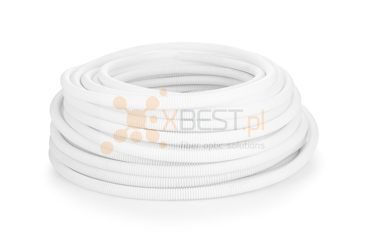 Rura LSZH karbowana 16/12, biała