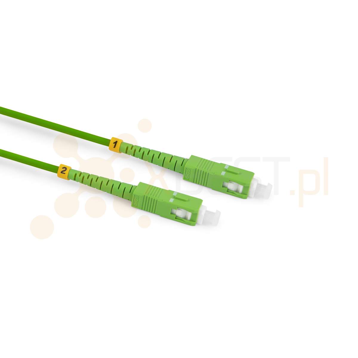 Patchcord ConnLink SILVER SC/APC-SC/APC G.652D SIMPLEX 1.5M 3.0mm GREEN LSZH