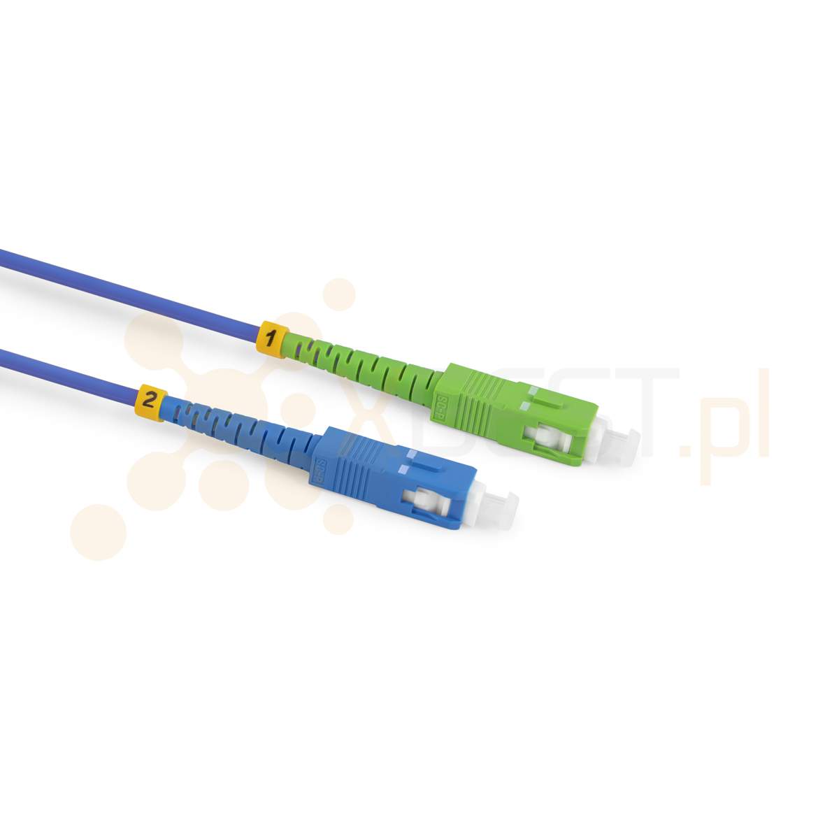 Patchcord ConnLink SILVER SC/APC-SC/UPC G.652D SIMPLEX 1.5M 3.0mm BLUE LSZH