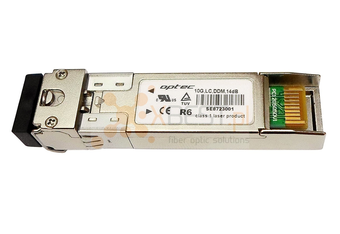 SFP+ DWDM OPTEC, 10G, SM LC, 14dB EML/PIN (40km), 1528.77-1563.86 (ch:17-61), DDM