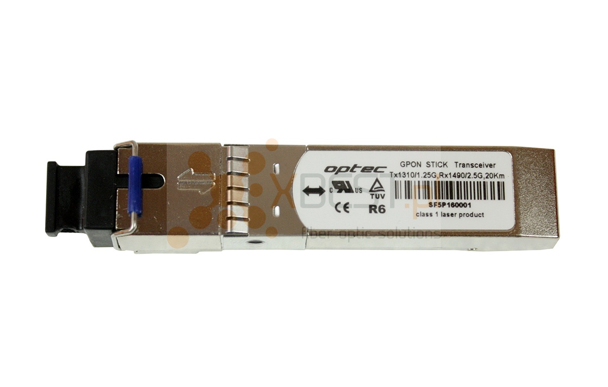 SFP GPON STICK OPTEC, 1.25/2.5G, SM SC, 20km, TX1310/RX1490, DDM (Class B+)