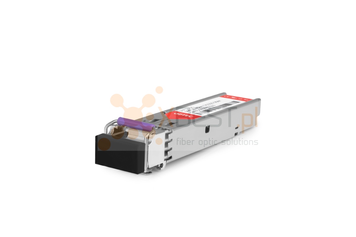 SFP WDM OPTEC, 1.25G, SM LC, 24dB (80km), TX1490/RX1550, DDM