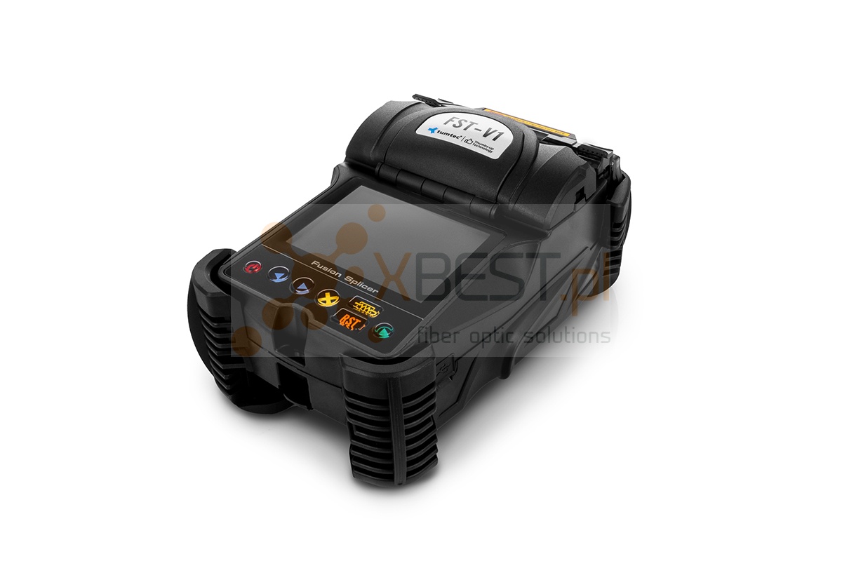 Spawarka światłowodowa Tumtec FST-V1 + obcinarka TC-77, stripper, ściągacz izolacji, zapasowa para elektrod, akcesoria